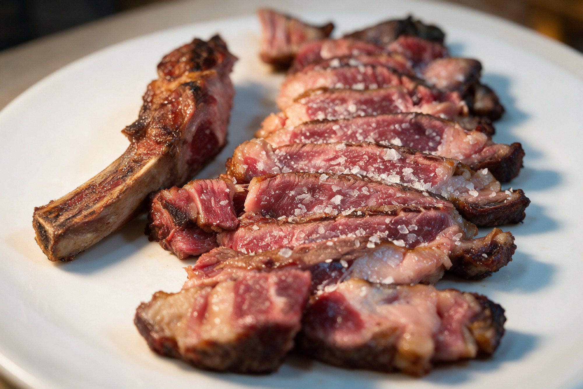 Chuletón de ternera de La Farola, corte grueso a la brasa de carbón